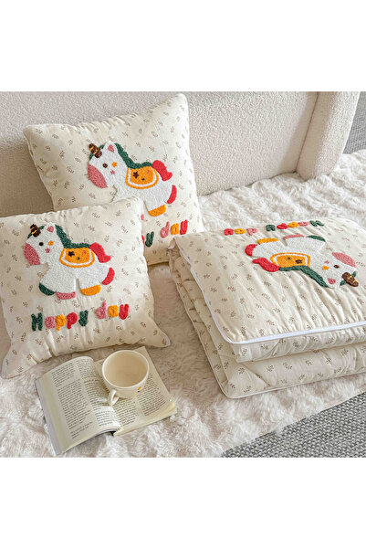 JOJO HOME Pilotă pentru Copii și Bebeluși 2 în 1, 100% Bumbac, cu Design Mult...
