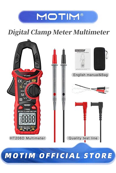 MOTIM Digital Clamp Meter Multimeter 600A AC DC Current 6000 Counts Multimete...