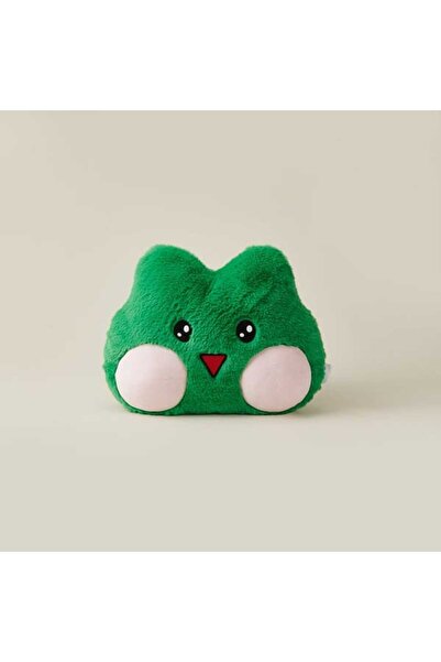 Evidea Soft Frog Head Figured Pillow - Green - 38X29 cm