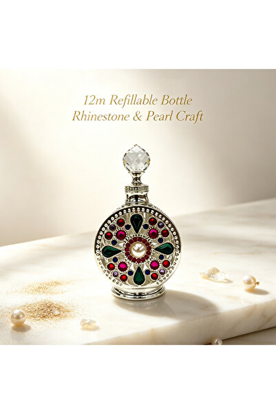 ARIANA Retro Arabian Style Rhinestone Perfume Bottle, Luxury Crystal Stopper ...