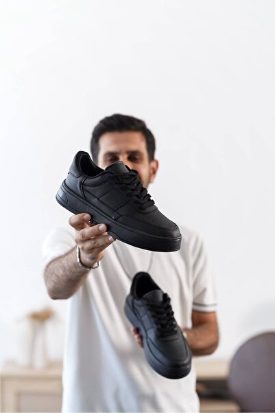 Kuback Kb-N2 Black Leather Black Sole Casual Men's Shoes