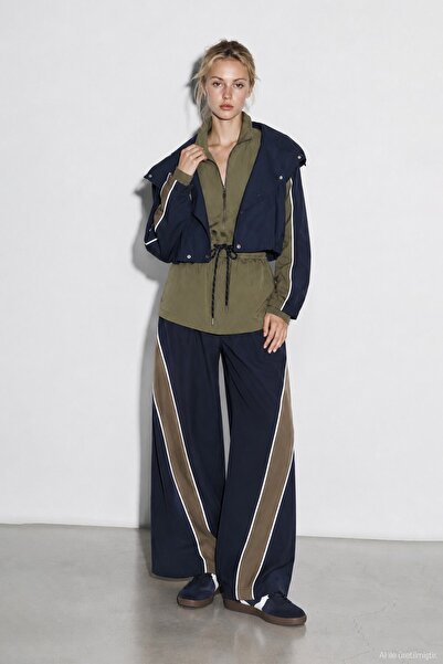 Quzu Παντελόνι με ελαστική μέση Navy Blue