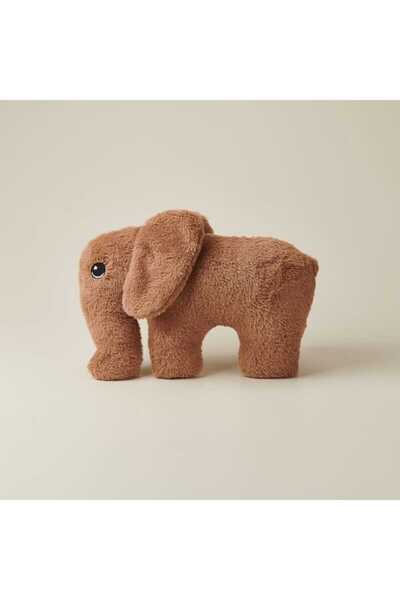Evidea Soft Elephant Figured Pillow - Brown - 38X26 cm