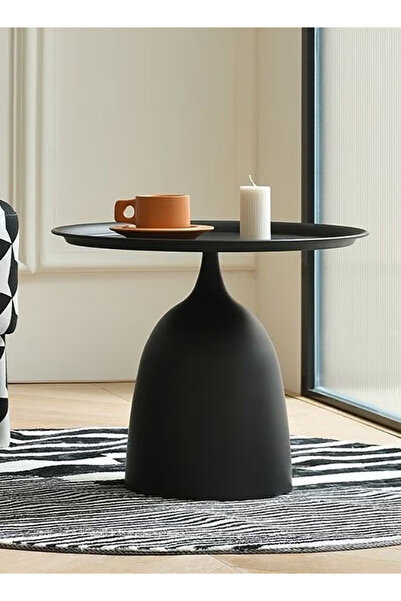 GGEROU Vintage Metal End Table Round End Table Matte Round Side Table Modern ...