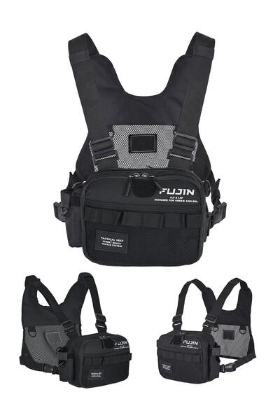 Fujin Tactical Vest Black Balıkçı Yeleği