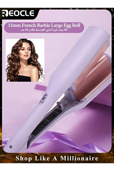 REOCLE French Curling Irons Hair Curlers Set with 4 Heat Settings Instant Hea...