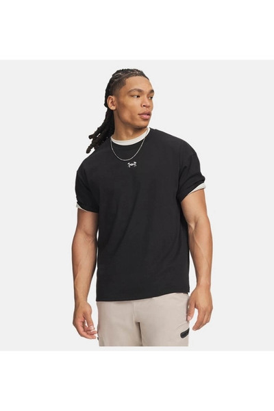 Under Armour Ua Heavyweight Metal Logo Black Men's T-Shirt 6013618-008