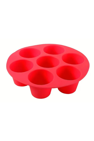 OEM Set 2 Forme din silicon de briose pentru Airfryer cu 7 compartimente ROSII