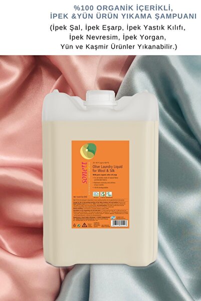 Sonett Ipek Ve Yün Şal, Eşarp, Yorgan, Yastık Kılıfı Için 5 Litre Organik Yık...