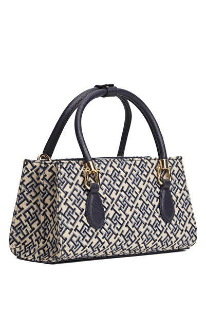 Tommy Hilfiger Lacivert Kadın El Çantası TH GRACE MINI SATCHEL JACQUARD