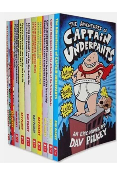 Dav Pilkey Captain Underpants 10 Books Set