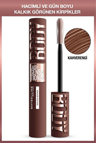 Maybelline New York Lash Sensational Body Kahverengi Maskara - Hacimli ve Gün...