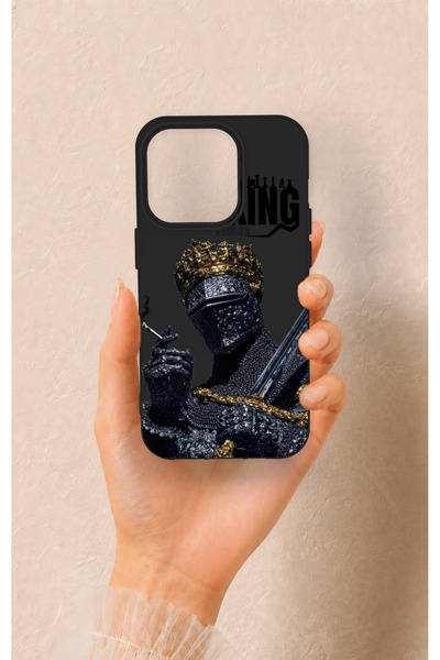 Vip Case iPhone 14 Pro Compatible King Patterned Silicone Case