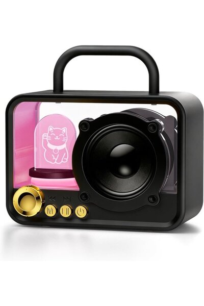 STARSTAR Portable Bluetooth speaker with RGB, black.