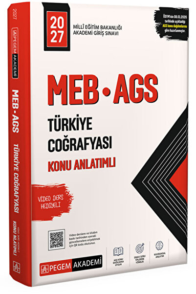 Pegem Akademi Yayıncılık 2027 MEB-AGS Türkiye Coğrafyası Konu Anlatımlı