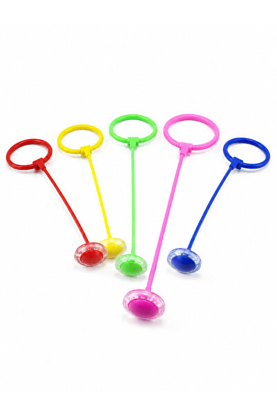 mtz Ankle Skip Ball for Kids with Colorful Flashing Wheel, Foot Ring Jump and...