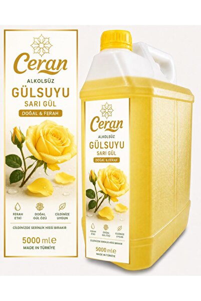 CERAN KOLONYA GÜLSUYU SARI GÜL 5 LİTRE ALKOLSÜZ