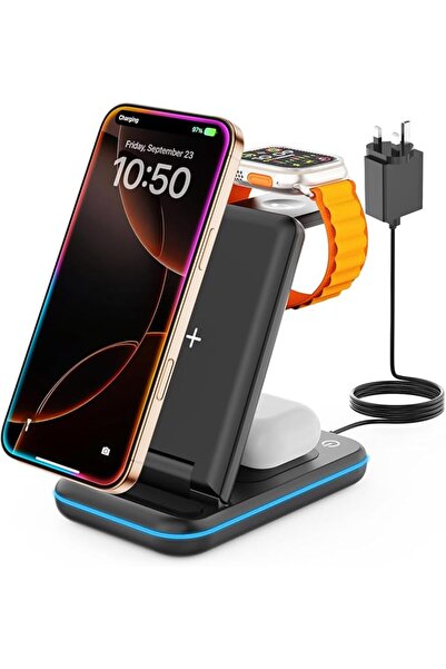 GENERAL شاحن من جيكيرا بمنفذ USB-C متوافق مع آيفون 17 و16 و15 وساعة ابل وايرب...