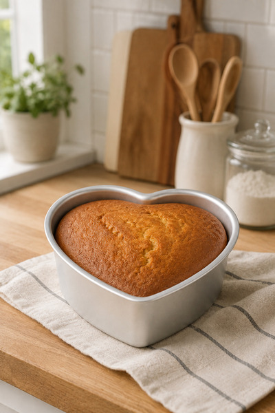 Kitchen Way Metal Heart-Shaped Cake Mold Heart Pastry Cake 600ml Baking Mold ...