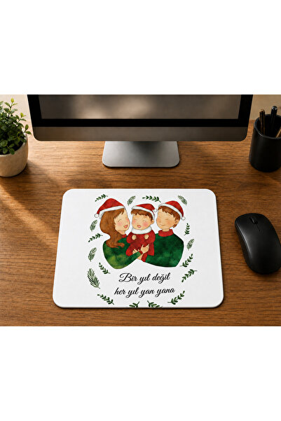 Mor Mürekkep I Shoot Santa Claus Printed Mousepad - Božićni poklon podloga za...