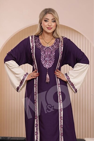 M&O 2 Elegant Jalabiya Featuring a Loose, Flowy Fit and Luxurious Oriental Em...
