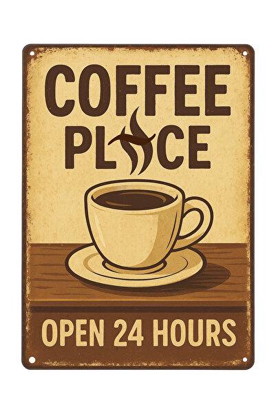 Lucena Kafana Retro Metalni Zidni Znak Vintage Kafa Kafe Kuhinjski Dekor 20x3...