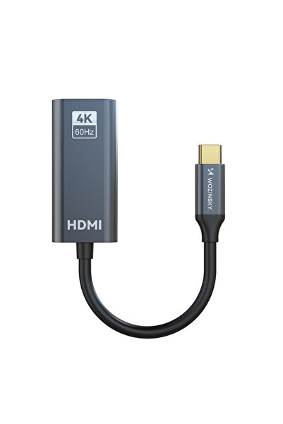 WOZINSKY WACH-01 USB-C към HDMI видео адаптер, 4K 60Hz, черен