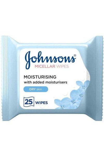 Johnson مناديل وجه زرقاء 25 قطعة