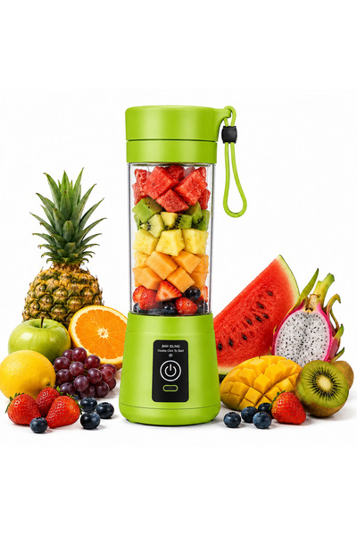 Generic Brand Portable Rechargeable Personal Blender 380ml, USB Juice & Smoot...