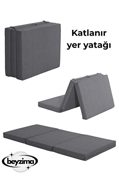 beyzima Katlanır Yatak Yer Yatağı 8 Cm Çanta Tipi Misafir Kamp Minderi
