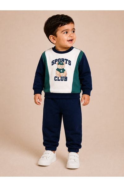 Victor and Jane Boys 2-Piece Graphic Sweatshirt & Cargo Jogger Pants Set