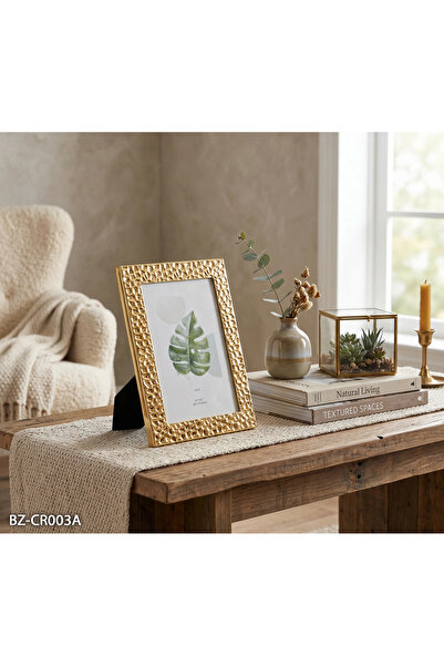 Hinora Gold Metal Forged Patterned Decorative Photo and Picture Frame 4X6 10X...