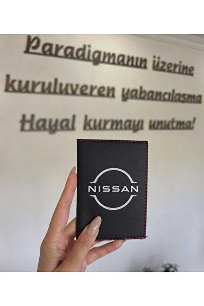 EFE DERİ Nissan Deri Dikişli Araç Ruhsat Kılıfı Kabı Oto Ruhsatlık Araba Ruhs...