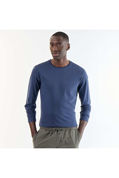 KIABI Plain Long-Sleeved T-Shirt Blue