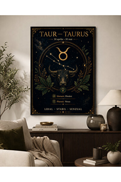Miutic Print Studio Tablou Zodia Taur – Taurus, Tablou Zodiacal Decorativ