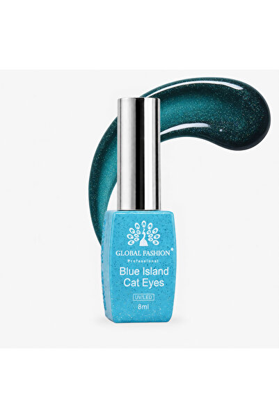 GLOBAL FASHION Professional Blue Island Cat Eyes Gel Nail Polish 8ml