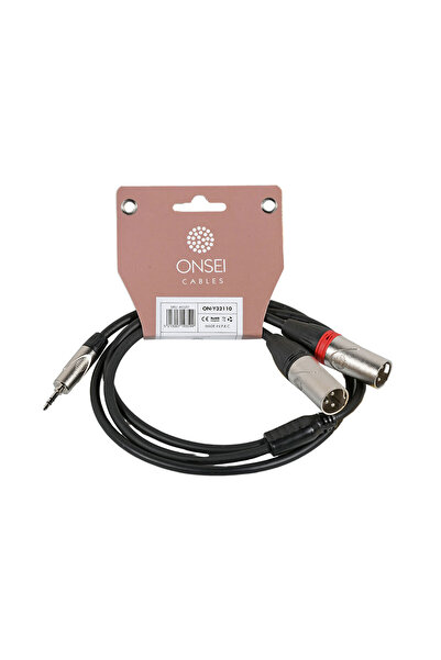 Onsei ON-Y32110 - Καλώδιο ήχου 2x XLR αρσενικό 3-πολικό - Στερεοφωνικό mini j...