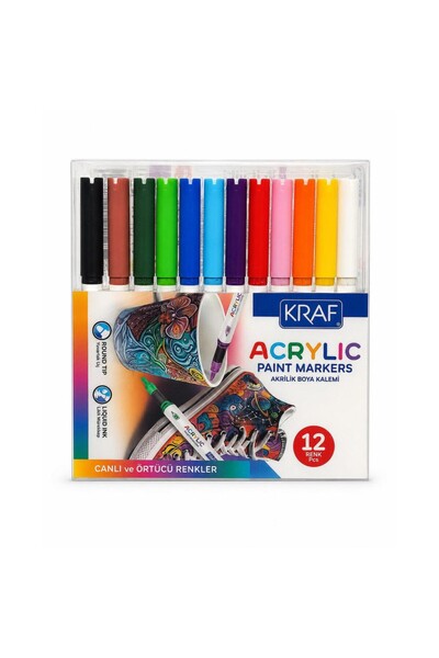 KRAF Acrylic Marker 12 Pack