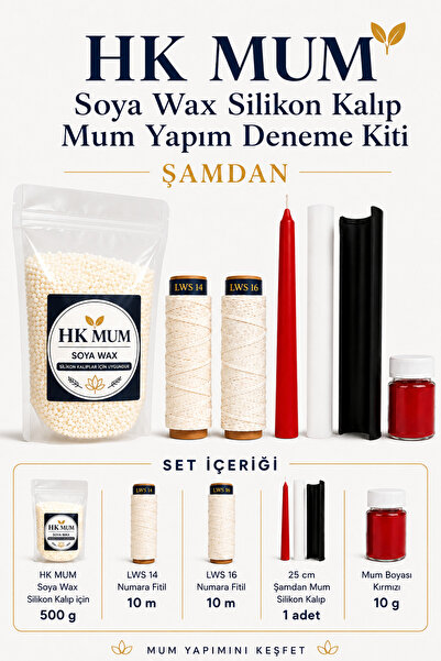 hk Soya Wax Silikon Kalıp Mum Yapım Deneme Kiti – Şamdan