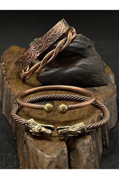zadenza gold 4 Pieces Pure Copper Bracelet 100% Copper Bracelet Handmade Copp...