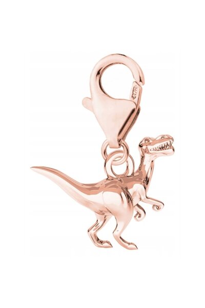 Larezo Talisman, Larezo, Pandantiv roz cu dinozaur suspendat, Argint 925, Pen...