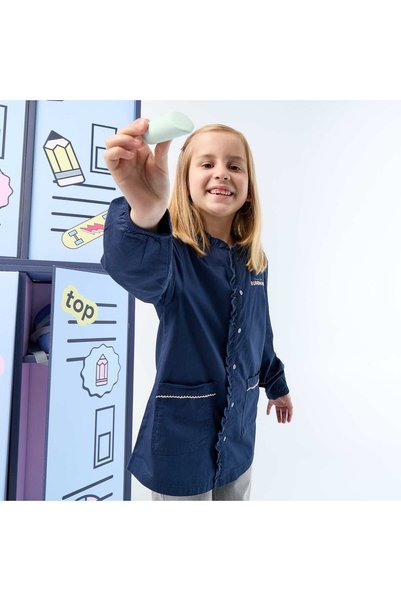 KIABI Snap-Button Apron Blue