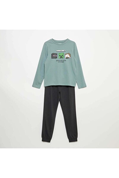 KIABI 'Minecraft' 2-Piece Pyjamas Green