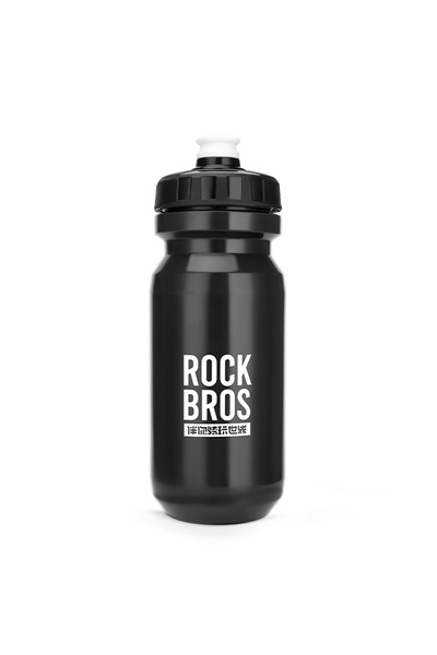 ROCKBROS 35210066001 Bidon de ciclism, 600 ml, Etanș, Fără BPA, Negru