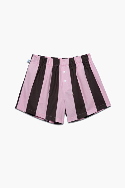 Paul Kenzie Kadın Pamuklu Kısa Pijama Altı - Pink & Ganache