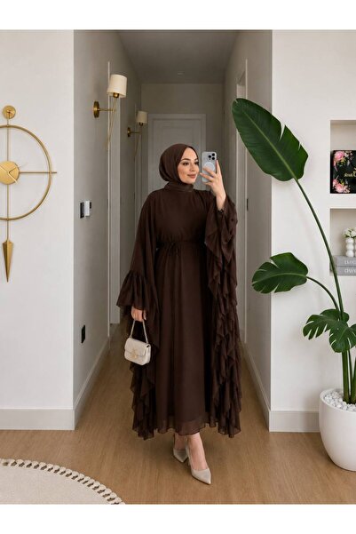 pembiş tesettür Hande Şifon Elbise