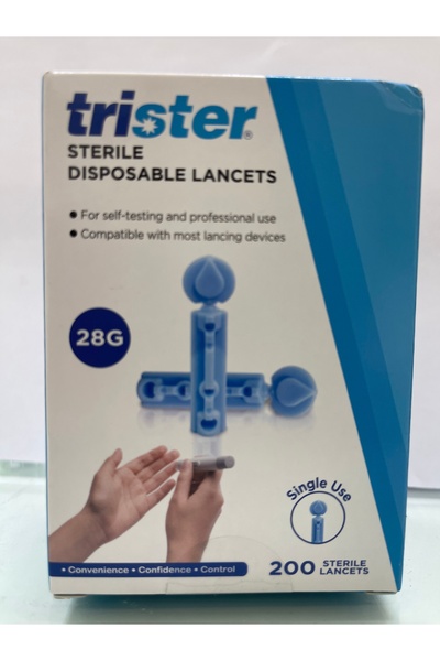 trister Sterile Disposable Lancets 28g 200 Lancets