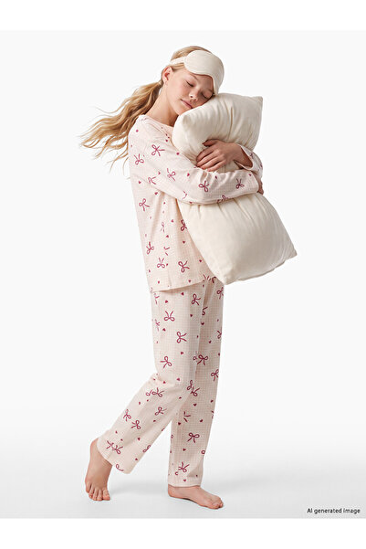 LC Waikiki Crew Neck Girls' Pajama Set