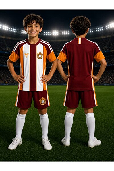 yenteks Çocuk Halı Saha Futbol forması Seti Sarı-Kırmızı Forma+Şort+Çorap