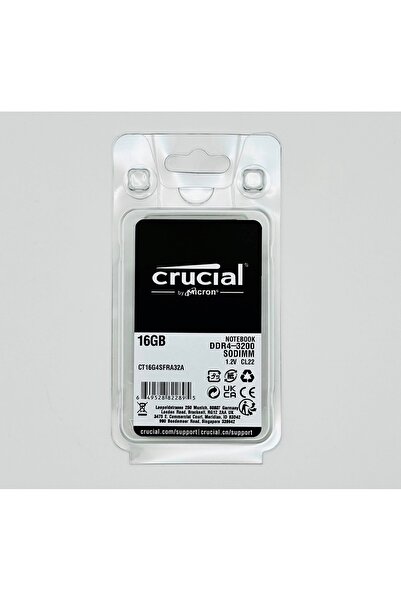 Crucial 16 Gb 3200 Mhz Cl22 Ct16G4Sfra32A Ddr4 Notebook Ram - Boxed